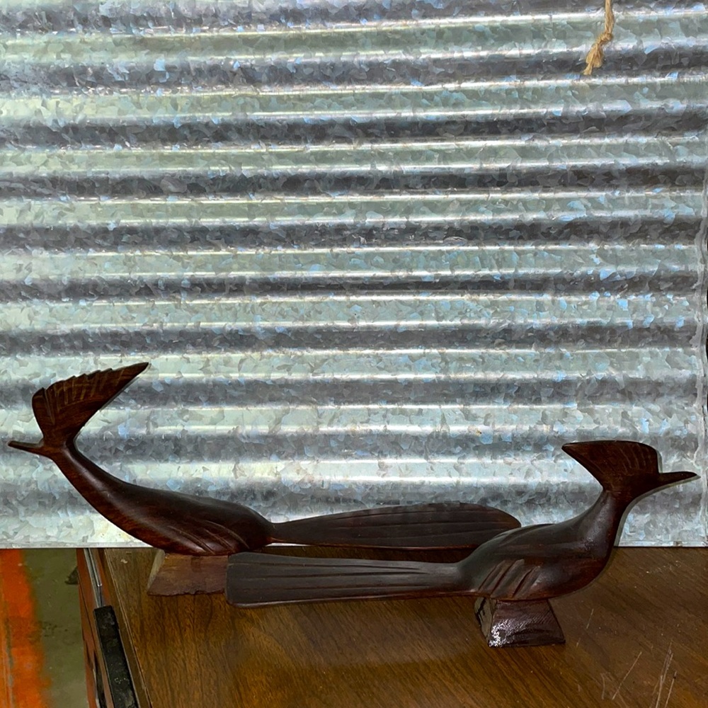 Hand carved ironwood roadrunner carvings